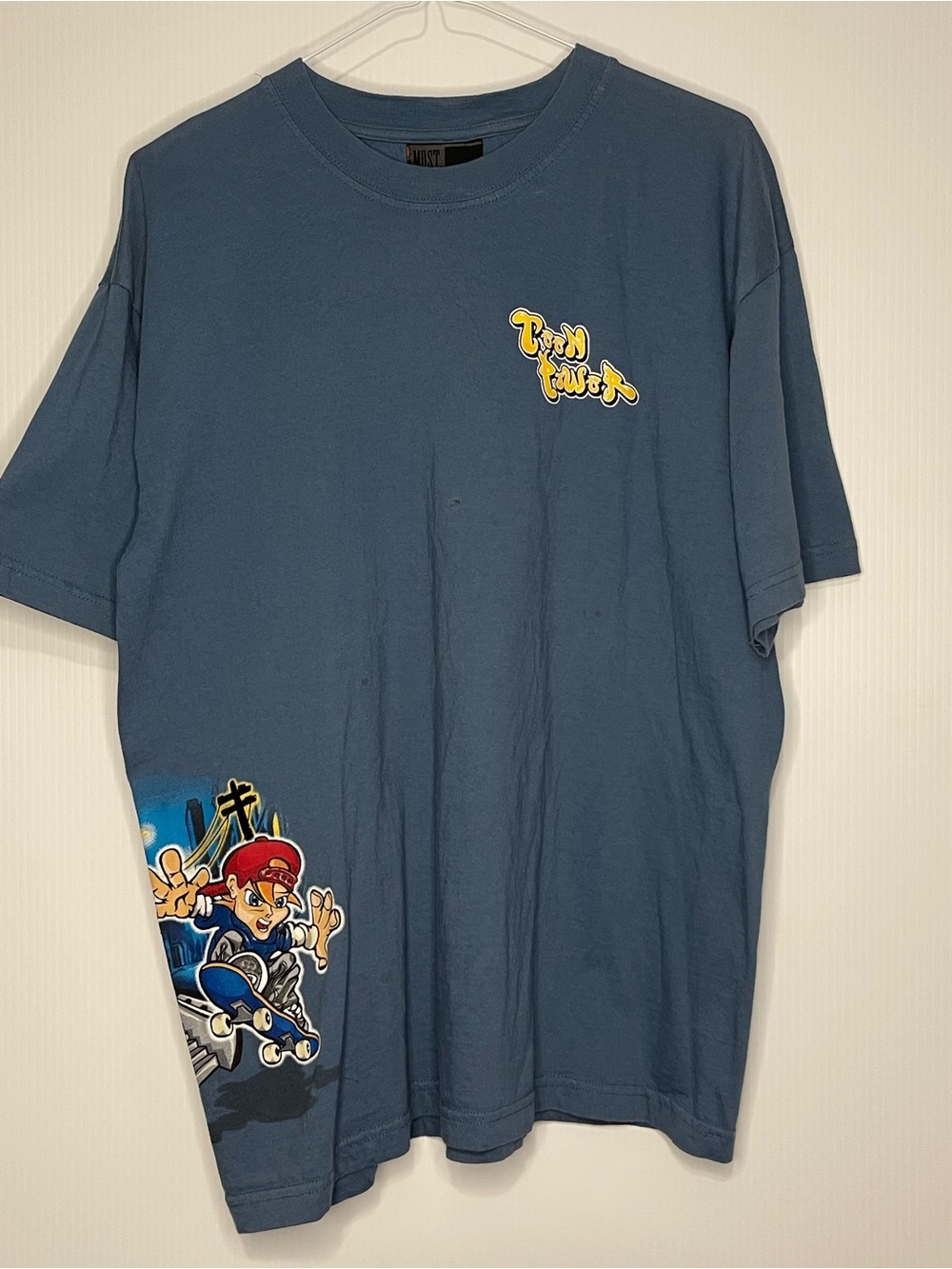 Blue Graphic Skate Board Tee